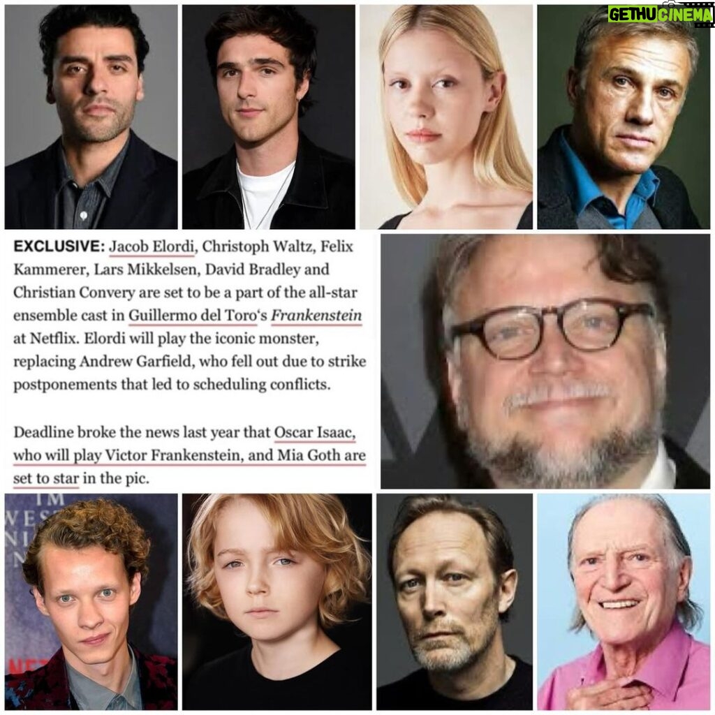 Christian Convery Instagram - Excited to finally share my new project in Guillermo del Toro’s “Frankenstein” !!!✨✨✨ @deadline @hkid DEADLINE