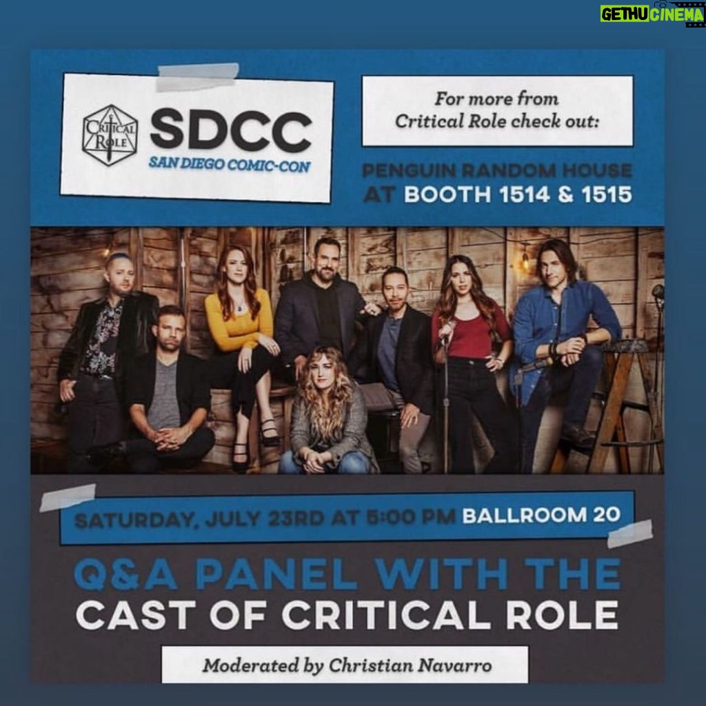 Christian Navarro Instagram - If you know me you know I’ve fallen in love with @dndwizards and all things #ttrpg and it’s been incredible meeting some of my heroes in that world. @critical_role thank you so much for the chance to be a part of your story and I’m overjoyed to share my first #sdcc with all of you. I will see you there!