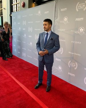 Christian Navarro Instagram - I grew up dreaming of moments like tonight. @sdfilmfestival honored me as their 2018 Rising Star. As I said in my acceptance speech, I grew up watching my parents, NY police officers, run towards the danger others ran away from. They instilled in me a true duty and responsibility to my fellow man/woman. Ive only ever wanted to find a way to use my talent and work ethic to help others. Tonight, amongst new friends, legends, and titans of the industry I was seen, heard, and accepted as a peer. Words fall short of expressing my gratitude. This one was for Grandpa. Go check out @canyoueverforgiveme in theaters October 16th, or watch @13reasonswhy on @netflix. 
Thank you to @hugo_official and @nordstrom for the suit. 🙏🏽