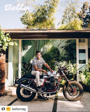 Christian Navarro Instagram - #June5 @bellomag Get your copy. 
Riding bikes, playing with puppies, staring contemplatively into pools...what more do you need?