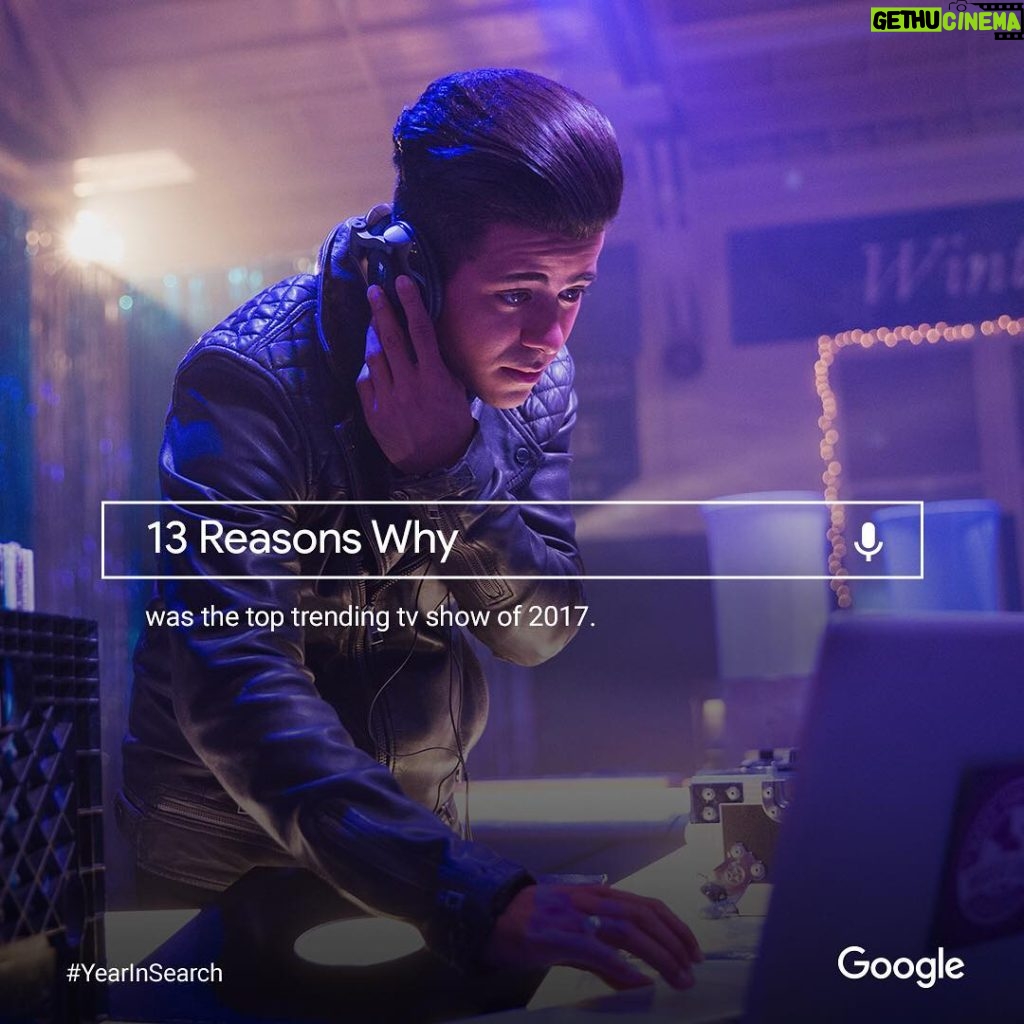 Christian Navarro Instagram - So grateful to be part of the @13ReasonsWhy family. Thank you for making it the most searched for TV show on Google this year. #YearInSearch @google