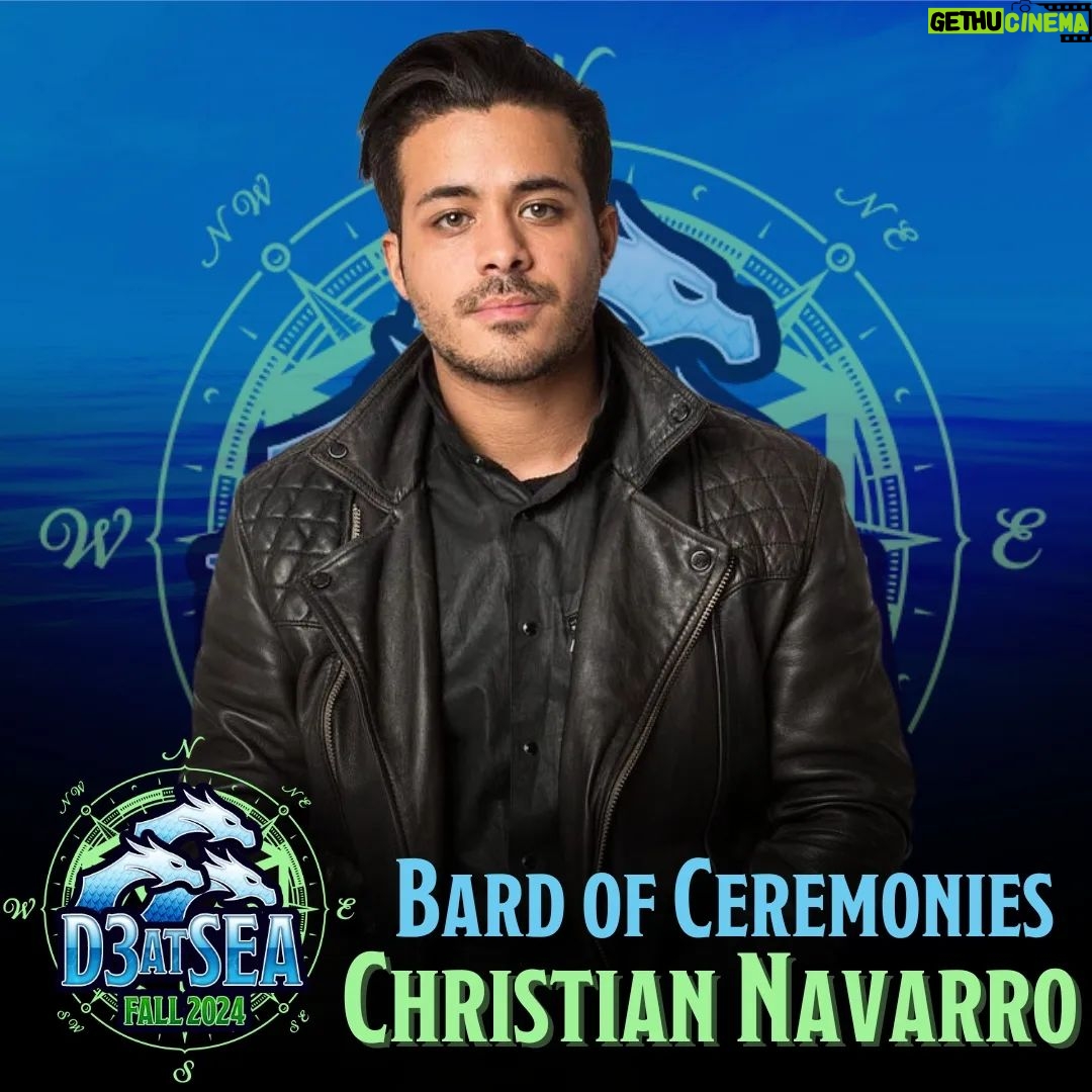 Christian Navarro Instagram - ANNOUNCEMENT! Please welcome D3 at Sea's Bard of Ceremonies: Christian Navarro! Christian Lee Navarro is an American actor and producer, best known for his role as Tony Padilla in the Netflix series "13 Reasons Why." In addition to his on-screen work, Navarro has lent his talent to "Critical Role," guest-starring as F.R.I.D.A. in season 3. He can also be seen on Blackwater DnD, RealmSmith TV, and now D3 at Sea! His newest role will include hosting D3 on-board events and an epic excursion in port, holding a panel for our D3 Adventurers, and who knows, maybe even popping up as a secret NPC for a lucky table! We're thrilled to welcome him on our quest! Book your cabin today to meet and roll with Christian! www.d3atsea.com Like and follow for more news! @christianleenavarro @13reasonswhy @critical_role @blackwaterdnd @realmsmithtv #d3atsea #christiannavarro #cruise #ttrpg #dnd #bard