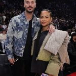 Christina Milian Instagram - Night out with hubby 💥NBA Game in Paris 💥 Pic from our guy @jim_ice Merci! #nba