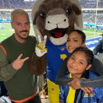 Christina Milian Instagram - Who’s house?! RAMS HOUSE! Last night was a success for the home team @rams!! Had to take a quick pic with RAMPAGE! 🐏 #WinnerWinner #ramshouse #Larams
