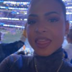 Christina Milian Instagram - Who’s house?! RAMS HOUSE! Last night was a success for the home team @rams!! Had to take a quick pic with RAMPAGE! 🐏 #WinnerWinner #ramshouse #Larams