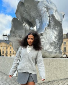Christina Milian Instagram - Paris is always a good reason to dress up. ✍🏽🩶✨ 🛍️: @majeparis @karllagerfeld Place Vendôme