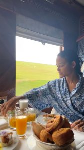 Christina Milian Instagram - A whole new world.. with you. 🚃❤️ @vsoetrain My 𝑙𝑜𝑣𝑒 wins the award of voyage to the most unexpected places to make amazing memories. I’m always filled. Thank you @mattpokora 🥹 one of the best birthday gifts. #orientexpress #florence #italy #paris #bonvoyage