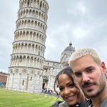 Christina Milian Instagram - The Leaning Tower of Pisa in person is unreal. I immediately flashed back to elementary school and learning about this beautiful wonder. Didn’t know it was as beautiful as it is in real life. Thank you to my Bebe for an awesome & unforgettable birthday gift. **Can’t wait to show you guys what came after THIS! 😍** Leaning Tower Of Pisa Italy