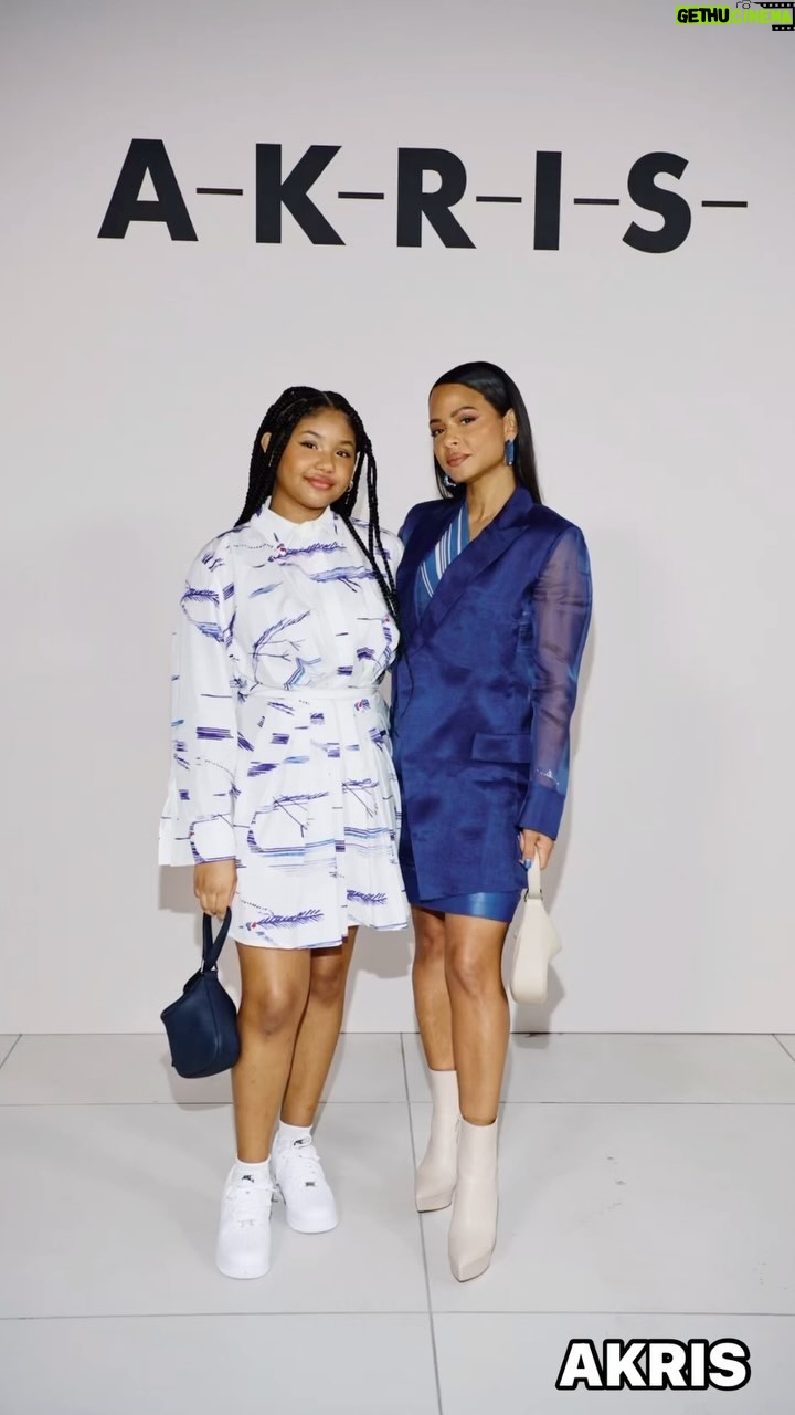 Christina Milian Instagram - Sophisticated, Chic with my daughter @VioletMadison (SWEET!) her premiere front row @akrisofficial experience. 💞 such a good vibe and I’m in L❤️🔥VE with the new collection. #PFW