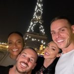 Christina Milian Instagram - Double Date beneath the twinkling lights of Eiffel Tower ❤️‍🔥✨ #DoubletheFun 👩‍❤️‍👨 #ParisLove #CoupledUp #EiffelTower #♾ #SoThisIslove