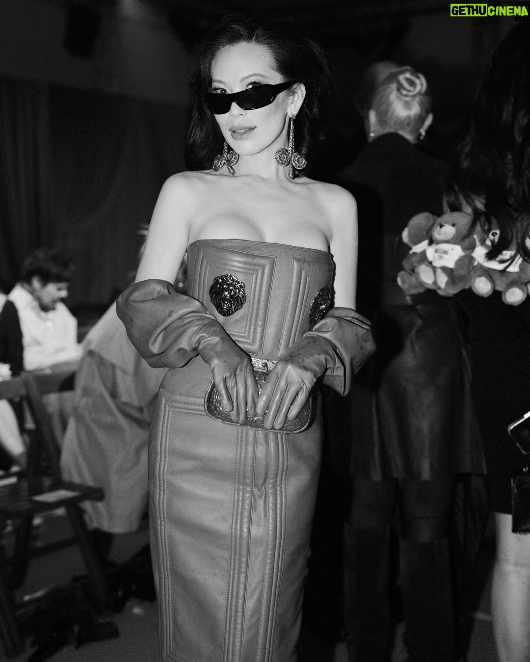 Christine Chiu Instagram - What an honor it is to be here celebrating dearest @khoanguyennyc on your new appointment and @adrianappiolaza on his debut @moschino collection ❤️ building memories full of fashion fam, love and classic Italian fun! Best guess for what we were talking about in last slide win a moschino prize! 👇🏻 @brianaandalore @nickroseartistry @yogilovesmakeup_howard @aaronidelson #moschino #adrianappiolaza #milano #italiano #mfw Milan Fashion Week