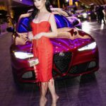 Christine Chiu Instagram - She’s rollin with the homies in the chic @alfaromeousa to @gqsports @gq @hwoodgroup @wynnlasvegas @farfetch @revolve parties before the big game 🎉🏈🚗🖤 Las Vegas, Nevada