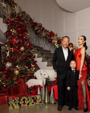 Christine Chiu Instagram - It’s the most wonderful time of the year! Wishing you and yours a very merry Christmas and festive holiday season 🎄 Happy birthday Jesus! ❤️

This year’s beautiful tree done by the Uber talented @brittanypattakos and her team @oneiradesigns 🙏🙏✨✨✨ thank you for reusing my existing ornaments and creating this tree in just a couple hours!