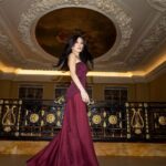 Christine Chiu Instagram - Couldn’t have imagined a more chic and intimate birthday stay than at our London home away from home @hotelcaferoyal ❤️ with a most delicious family dinner @alexdillingcaferoyal thank you for all the little touches … 🎈 Fighting the worst flu of my life in @hermes dress @yeprem jewelry Hotel Cafe Royal