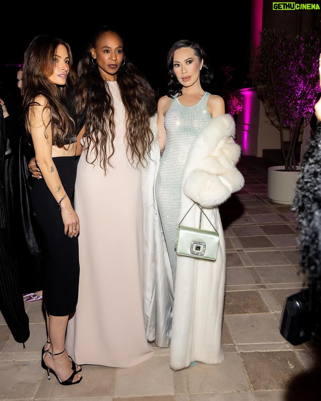 Christine Chiu Instagram - A perfect dinner party doesn’t ex— ✨Paris by the beach for the decadent annual @rogervivier holiday soirée Hosted by incomparable @gherardofelloni @laurabrown99 @kiernanshipka and with my ride or die OG bestie @stacie64130 📸 @victoriasirakovaphotographer Pacific Palisades