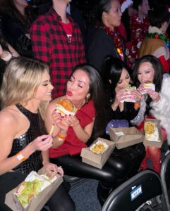 Christine Chiu Instagram - Whoever does PR for Thanksgiving should be fired cuz IT’S TIME…!!! 🎵🎤🎄 Opening night for the Queen of Christmas @mariahcarey with the girls thank you @taradollinger 🫶🫶 Hollywood Bowl