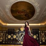 Christine Chiu Instagram - Couldn’t have imagined a more chic and intimate birthday stay than at our London home away from home @hotelcaferoyal ❤️ with a most delicious family dinner @alexdillingcaferoyal thank you for all the little touches … 🎈 Fighting the worst flu of my life in @hermes dress @yeprem jewelry Hotel Cafe Royal