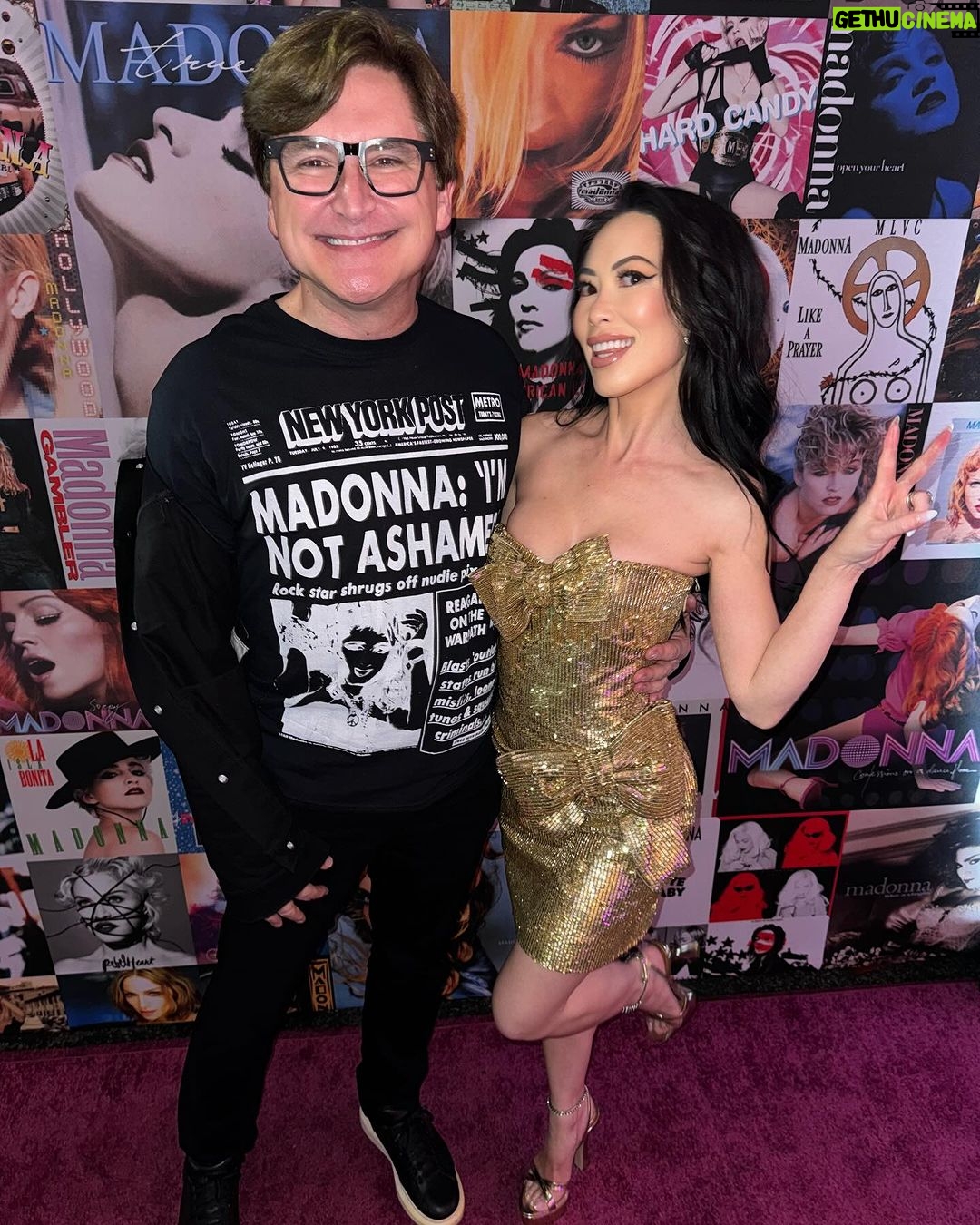 Christine Chiu Instagram - ICON. LEGEND. All the things!! ππΈπ @madonna front row experience with @jeffreycjenkins_pic π«Άπ«Ά #madonna #queenofpop #madge #likeavirgin #madamex #primadonna Los Angeles, California