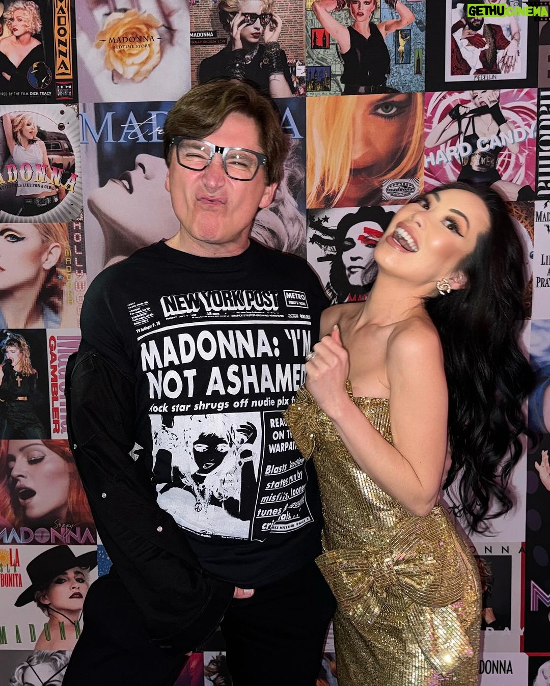 Christine Chiu Instagram - ICON. LEGEND. All the things!! ππΈπ @madonna front row experience with @jeffreycjenkins_pic π«Άπ«Ά #madonna #queenofpop #madge #likeavirgin #madamex #primadonna Los Angeles, California