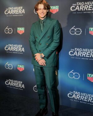 Christopher Briney Instagram - a very very grateful boy a very very cool watch on a very very beautiful night @tagheuer 
.
@tagheuer 
@bally 
@louboutinworld 
styled by @daniela_viviana 
grooming by @benjaminthigpen 
 thank you all :) 💓