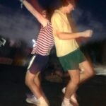 Christopher Briney Instagram - elio and oliver and a peach go dancing on a roof in brooklyn Northern Italy