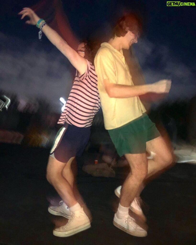 Christopher Briney Instagram - elio and oliver and a peach go dancing on a roof in brooklyn Northern Italy