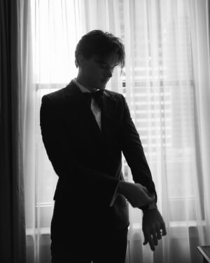 Christopher Briney Instagram - dalíland premiered at tiff this weekend and i could not be more proud of it.

thank you to all of the wildly talented people who made this movie 💗 it’s beautiful

suit: @gucci 
shoe: @louboutinworld 
jewelry: @cartier
styled by: @daniela_viviana 
bts photos by: @klarawaldbergphotos

@pressmanfilm 
@dalilandfilm