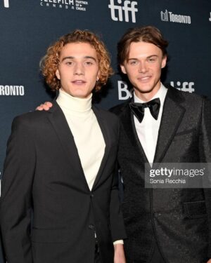 Christopher Briney Instagram - dalíland premiered at tiff this weekend and i could not be more proud of it.

thank you to all of the wildly talented people who made this movie 💗 it’s beautiful

suit: @gucci 
shoe: @louboutinworld 
jewelry: @cartier
styled by: @daniela_viviana 
bts photos by: @klarawaldbergphotos

@pressmanfilm 
@dalilandfilm