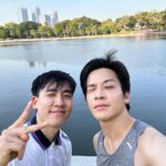 Chutavuth Pattarakampol Instagram – เริ่ม 2024 ด้วยอะไรกัน…ส่วนเรานั้น 🏃🏻♂️💨 สวนป่าเบญจกิติ : Benchakitti Forest Park