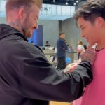 Chutavuth Pattarakampol Instagram - The person who made me love football ⚽️❤️ @davidbeckham Thank you @adidasthailand 😭 My dream has finally come true ✨