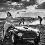 Cindy Crawford Instagram - Planes, trains and automobiles 🤍 Loved doing desert vintage with @davidyarrow for this shot. Thanks to the team for nailing every detail 🎞️ @allowitzstyles @peter.savic @francescatolot