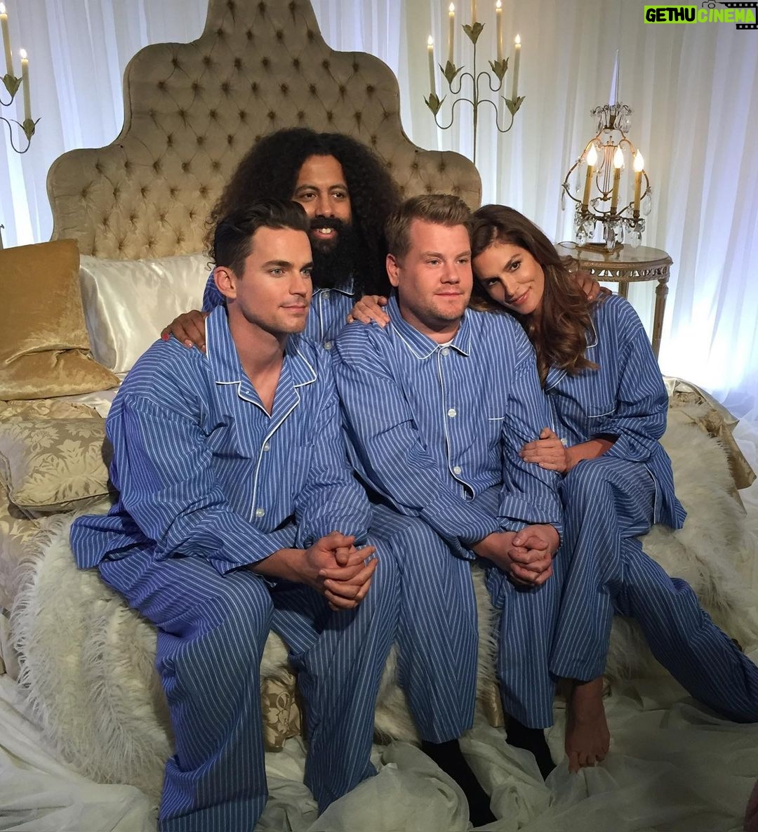 Cindy Crawford Instagram - Thanks for the laughs, the pillow fight, and the Pepsi @j_corden ❤️ We’ll miss you on @latelateshow!