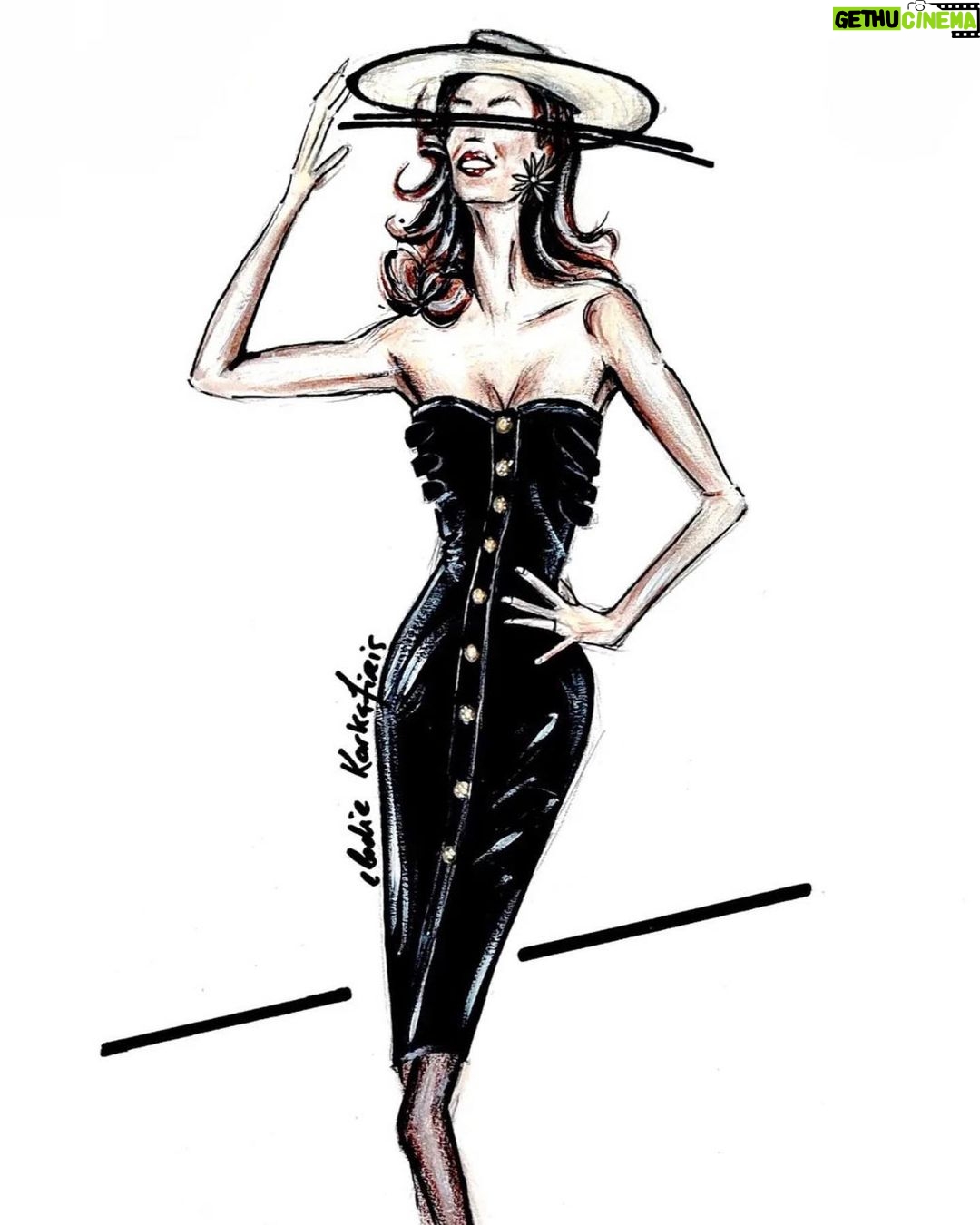 Cindy Crawford Instagram - Love these ❤️An illustrated #TBT @_punksy_(@dolcegabbana) @justinteodoro (@versace) @nelli__swan (@voguepolska) @mawamart (@voguespain) @justinteodoro (@chanelofficial) @elo_krk (@voguearabia)