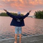 Cindy Crawford Instagram - As our summer winds down and we find ourselves re-immersed into “real” life, I wanted to share a few pics of my partner in crime. We hadn’t been able to spend time at our lake cottage in Canada for the last two summer because of all the pandemic restrictions. We were super excited to go but I think we also had some small worries like, “would we still love it even if the kids weren’t able to spend much time with us?” Our time at the lake had always been about creating a “family” camp kind of vibe and most of our memories were kid-centric and we wondered if it would be the same. The truth of the matter is that it wasn’t the same and we still had a great time. We had a chance to redefine our relationship to lake living and also just enjoy each other. This life journey certainly isn’t a straight line and it’s filled with ups and downs, but I am grateful to be trying to figure it out with this guy by my side 🙏🏼❤️