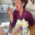 Cindy Crawford Instagram - Recovering from my birthday weekend — ☕️, 🍰, and a morning mask 🥰