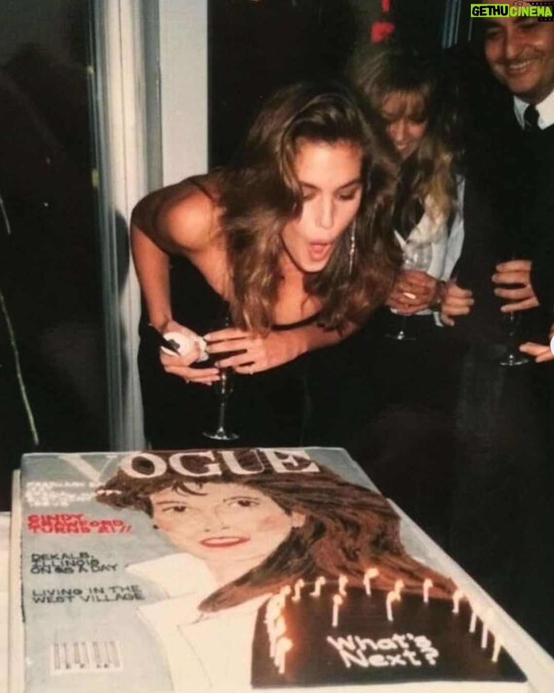 Cindy Crawford Instagram - Grateful for another set of birthday candles - thank you for all the love 💜🎂