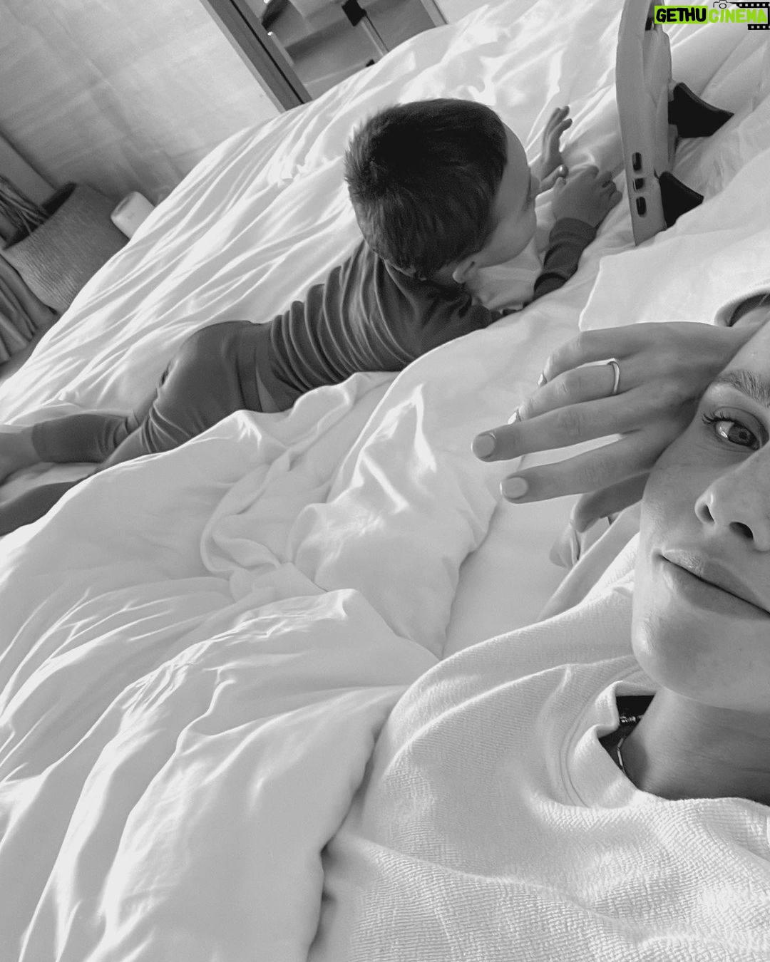Claire Holt Instagram - a lot of people think that you have to kiss lazy Sundays goodbye after kids but it turns out you can just let them watch tv
