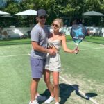 Claire Holt Instagram - Him: please for the love of god don’t do the peace sign Me: say no more padel is epic and shits on pickleball google it