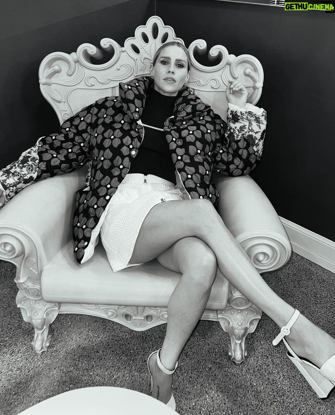 Claire Holt Instagram - Showed up with my skirt backwards but feel pretty good about my recovery @moncler