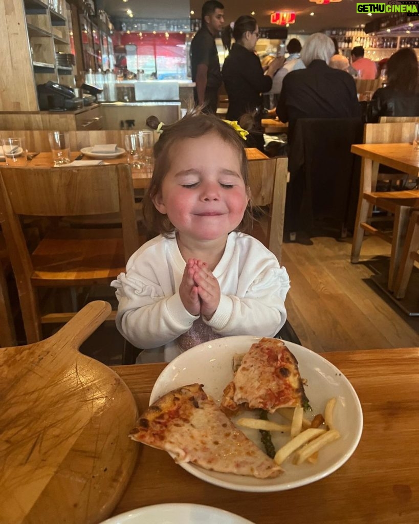 Claire Holt Instagram - My kids have started meditating at dinner when they don’t want to eat and it’s a 12/10 avoidance tactic. V impressed. Also could you imagine not wanting to eat pizza (or nap)? Will never understand.