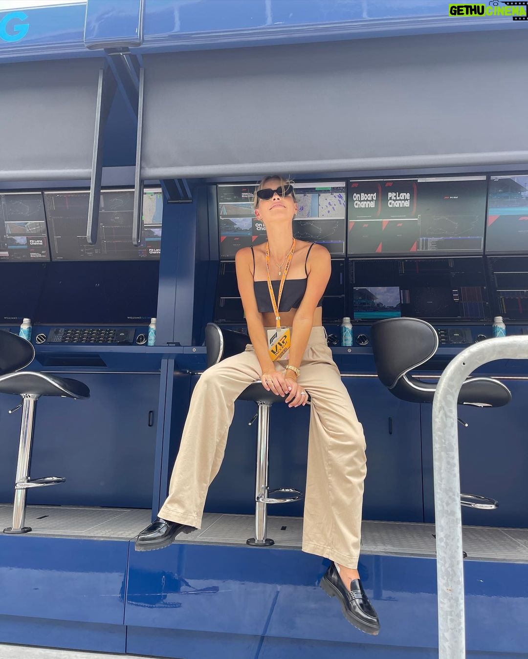 Claire Holt Instagram - they haven’t let me drive yet but I’m not a quitter @williamsracing F1 Miami Grand Prix