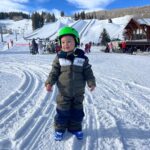 Claire Holt Instagram – 10/10 would recommend putting a tiny person on skis 💀