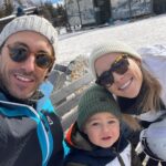 Claire Holt Instagram – 10/10 would recommend putting a tiny person on skis 💀