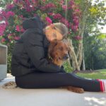 Claire Holt Instagram - man’s best friend….until spring when he is covered in pollen and closes my airways then we are more like distant cousins