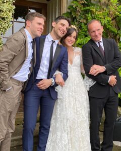 Clark Gregg Instagram - The world’s most beautiful bride and some very dear friends. @lil_henstridge ❤️ @zacharyburrabel