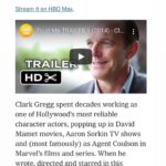 Clark Gregg Instagram – My lost indie love child Trust Me getting some love in @nytimes today. (See link in bio) Now streaming on @hbomax