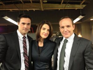 Clark Gregg Instagram - No #agentsofshield tribute is complete without these two: the unkillable Hydra hunk @imbrettdalton and the seriously one of a kind brilliant badass and OG Avenger @cobiesmulders