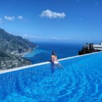 Claudia Gerini Instagram – Nel blu dipinto di blu #ravello una poesia….❤️ @_jeuxdeau_ Ravello, Amalfi Coast