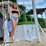 Claudia Gerini Instagram - Playing with life❤️ #adventure #family #goodvibes Karma Kandara