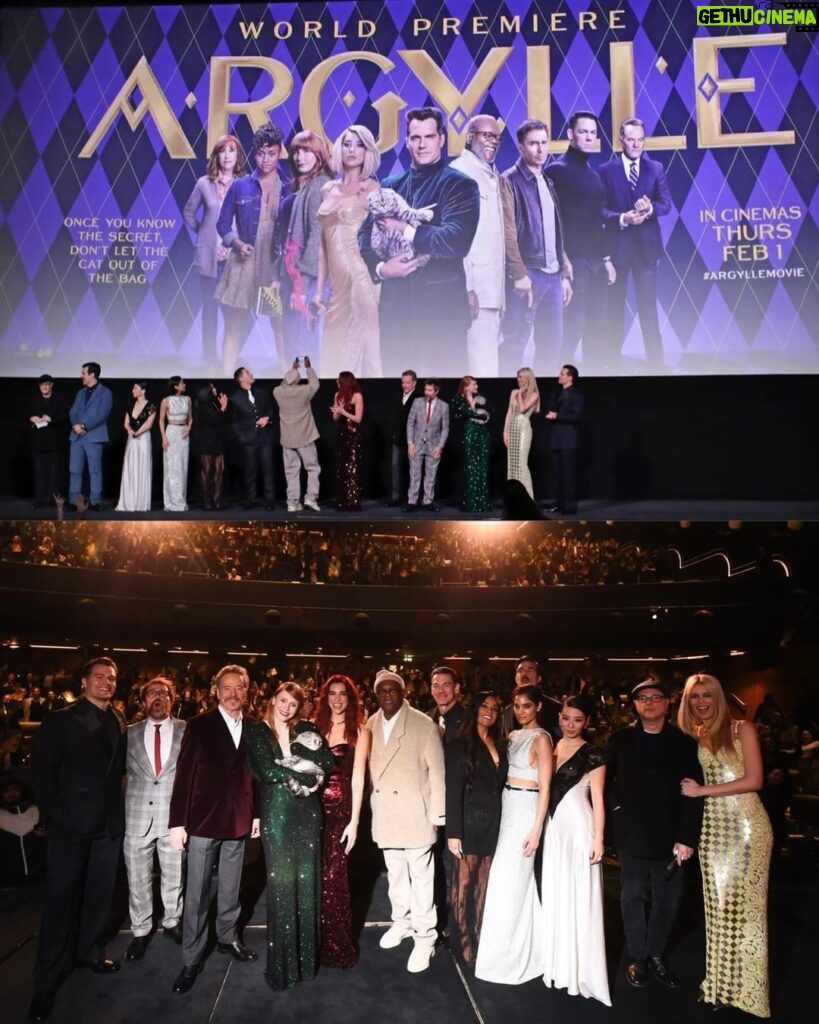 Claudia Schiffer Instagram - Last night’s world premiere of Matthew’s @ArgylleMovie in London! So proud of this entire cast and crew ♥️ It was a beautiful night celebrating this special film with filmmakers, friends, and fans alike. Officially in theatres February 2.